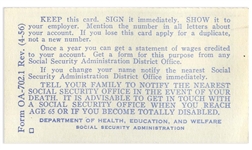 Sylvia Plath's Signed Social Security Card